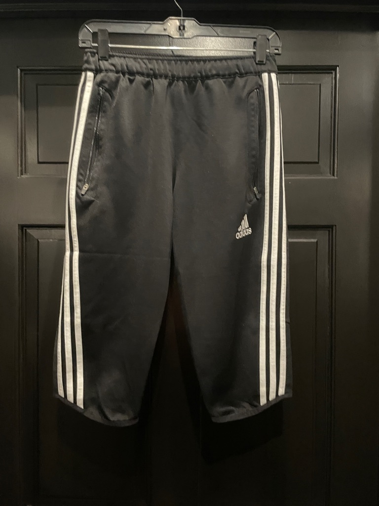 Adidas Black Three-Stripe Track Pants
